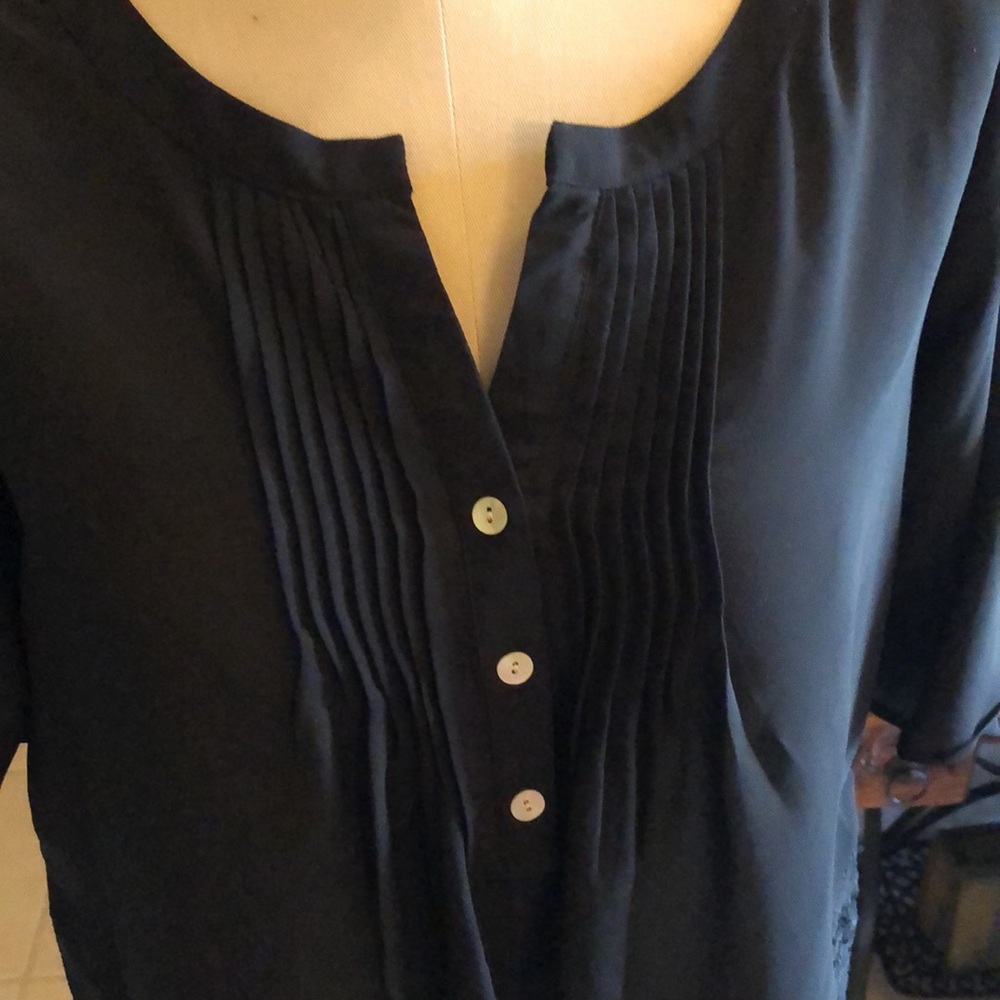 Black Embellished Top by hollywould Size L - Picture 3 of 11
